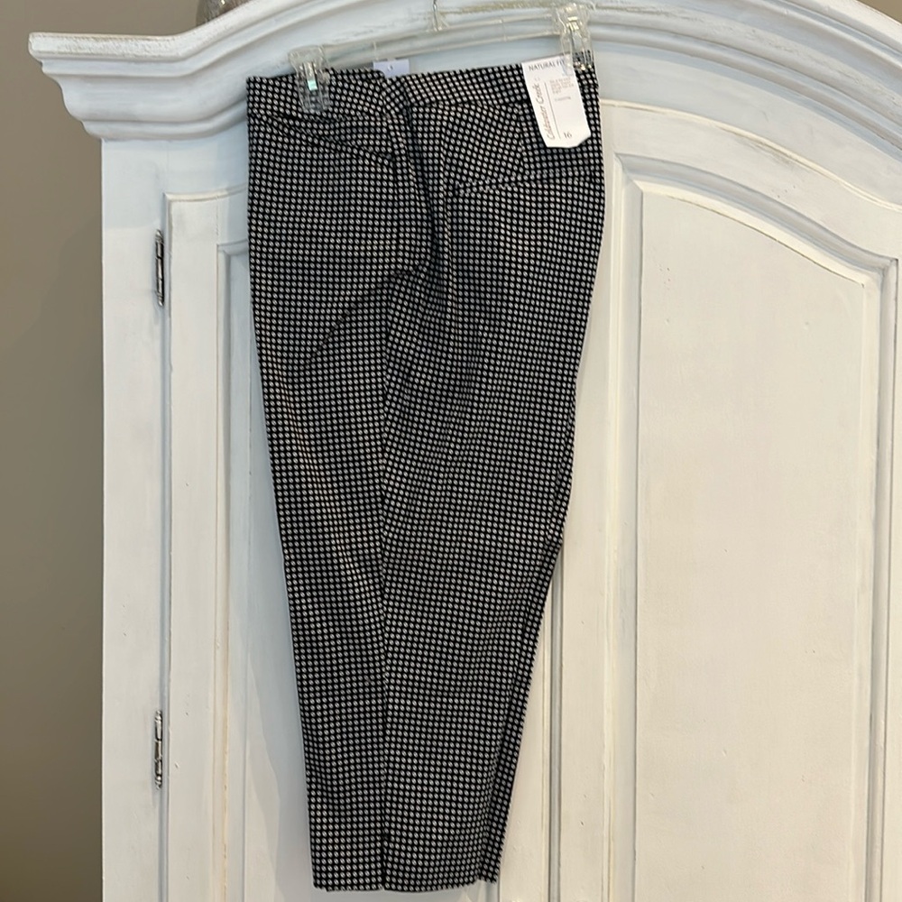 Coldwater Creek black-and-white print crop leg pant